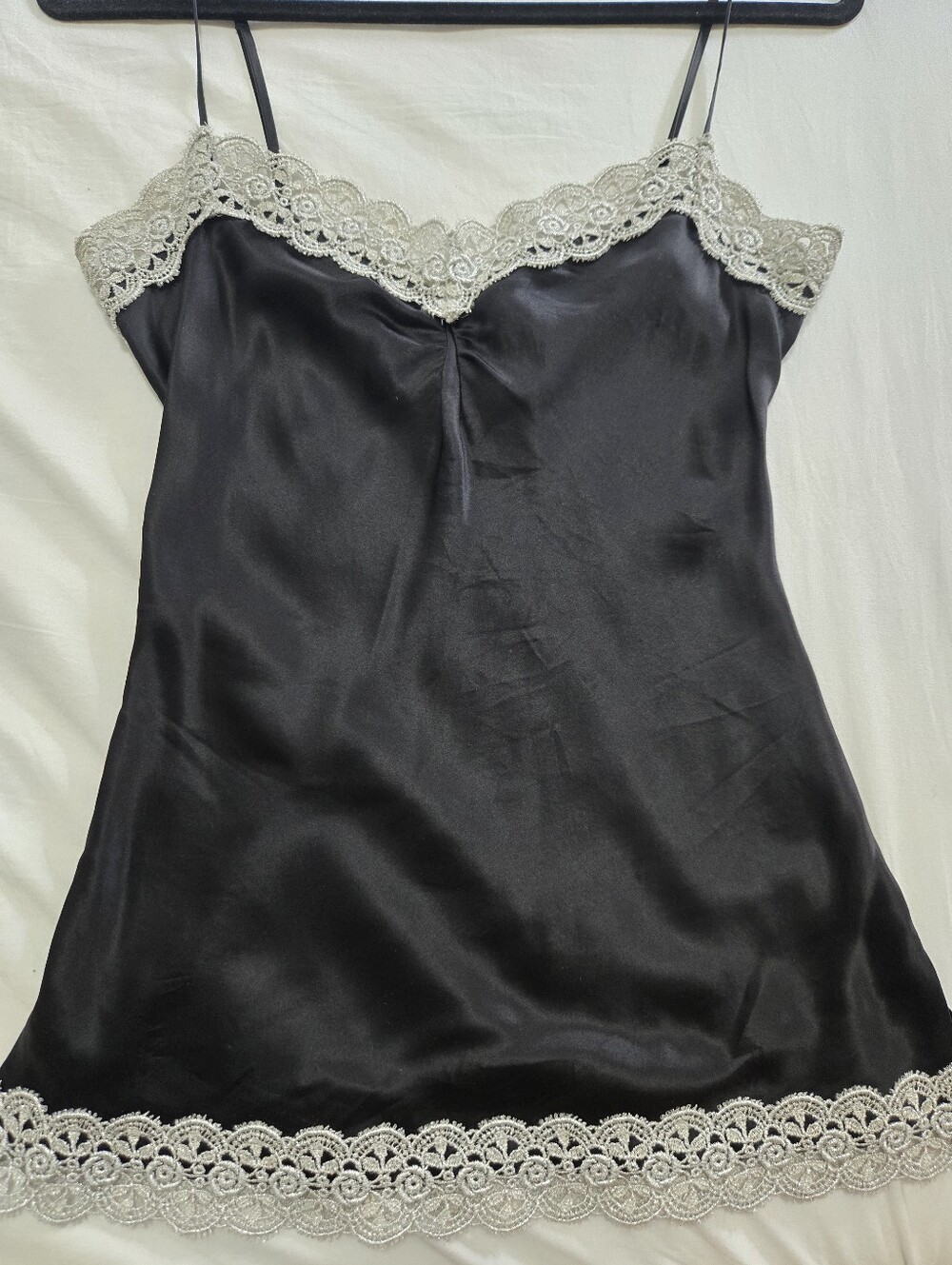 100% Silk Black Camisole XS
